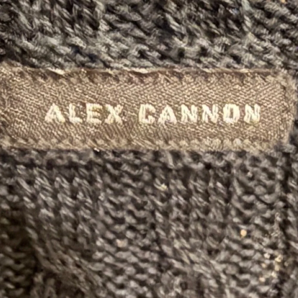 Alex Cannon Mens Deep Blue Textured Cable Knit Cotton Crew Neck Sweater dadcore